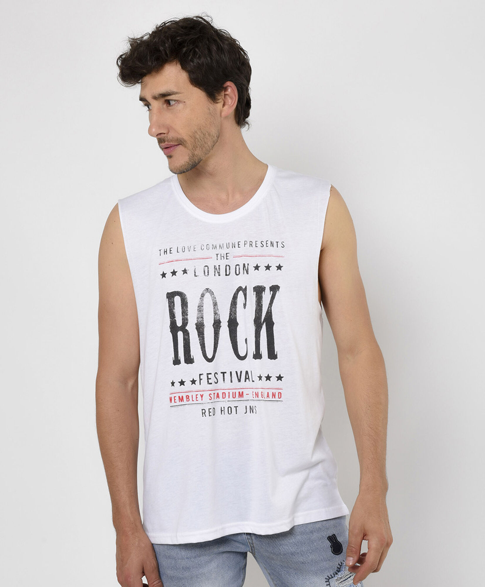 Polera hombre rock sin mangas Polera hombre rock sin mangas