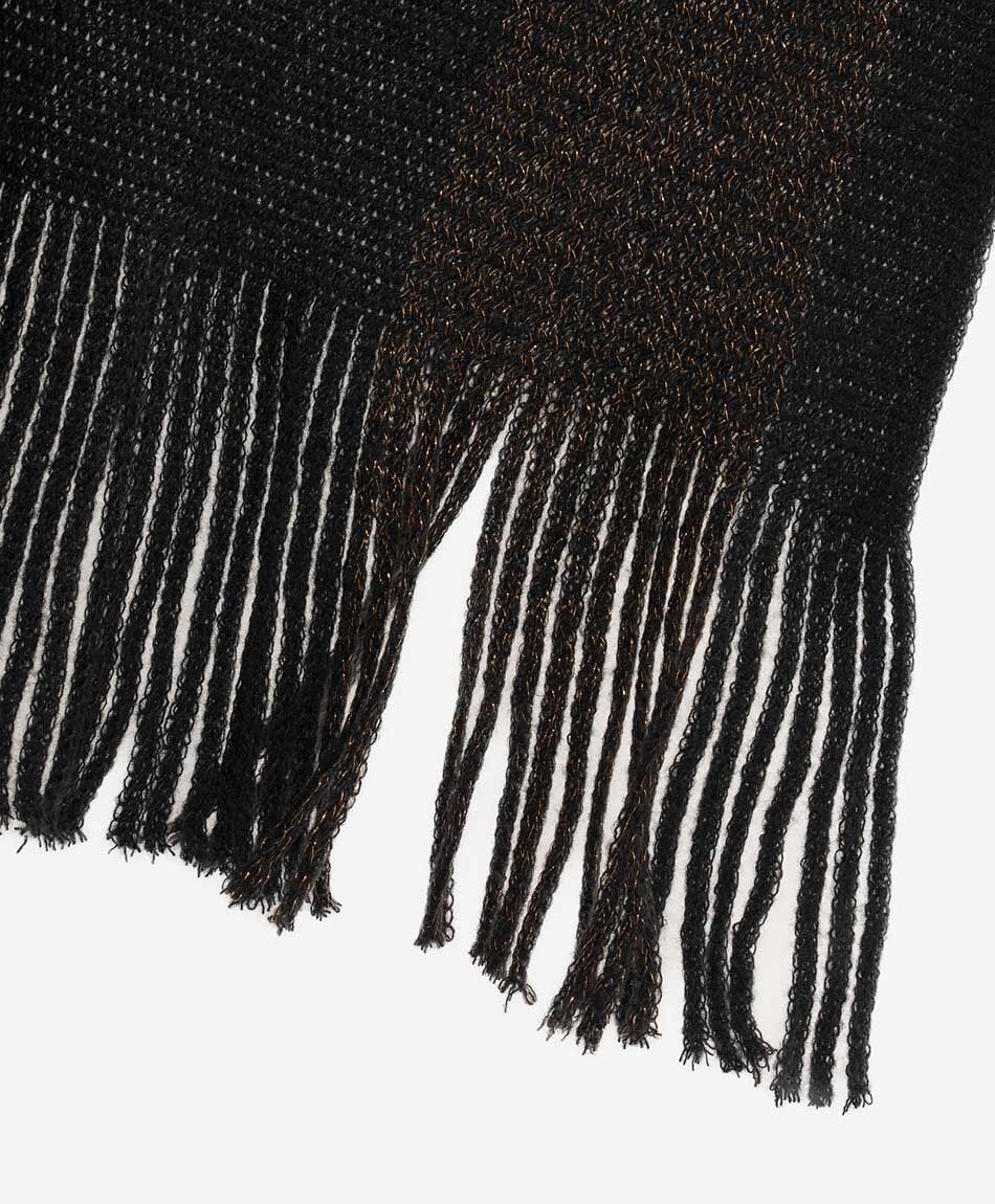 Poncho mujer contraste brillos