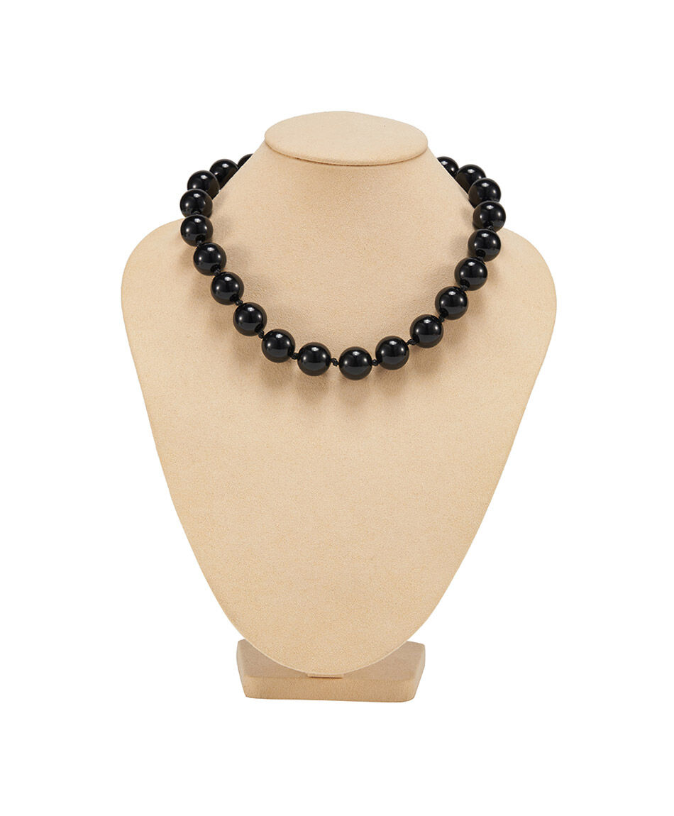 Collar mujer piedras negro