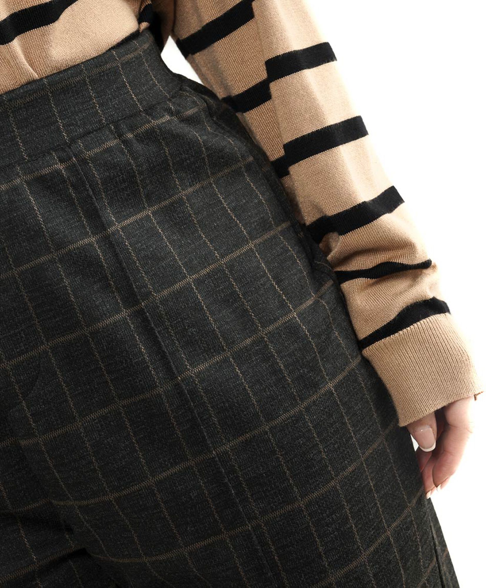 Pantalón mujer jacquard cuadros Pantalón mujer jacquard cuadros