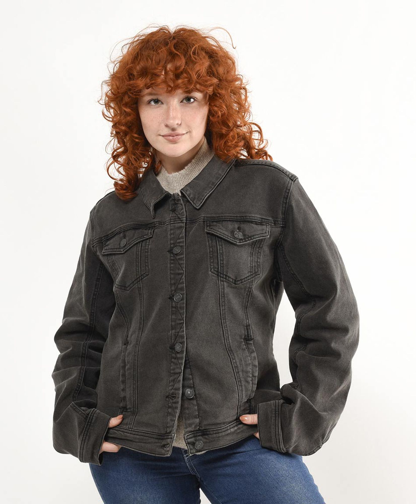 Chaqueta mujer denim costuras Chaqueta mujer denim costuras