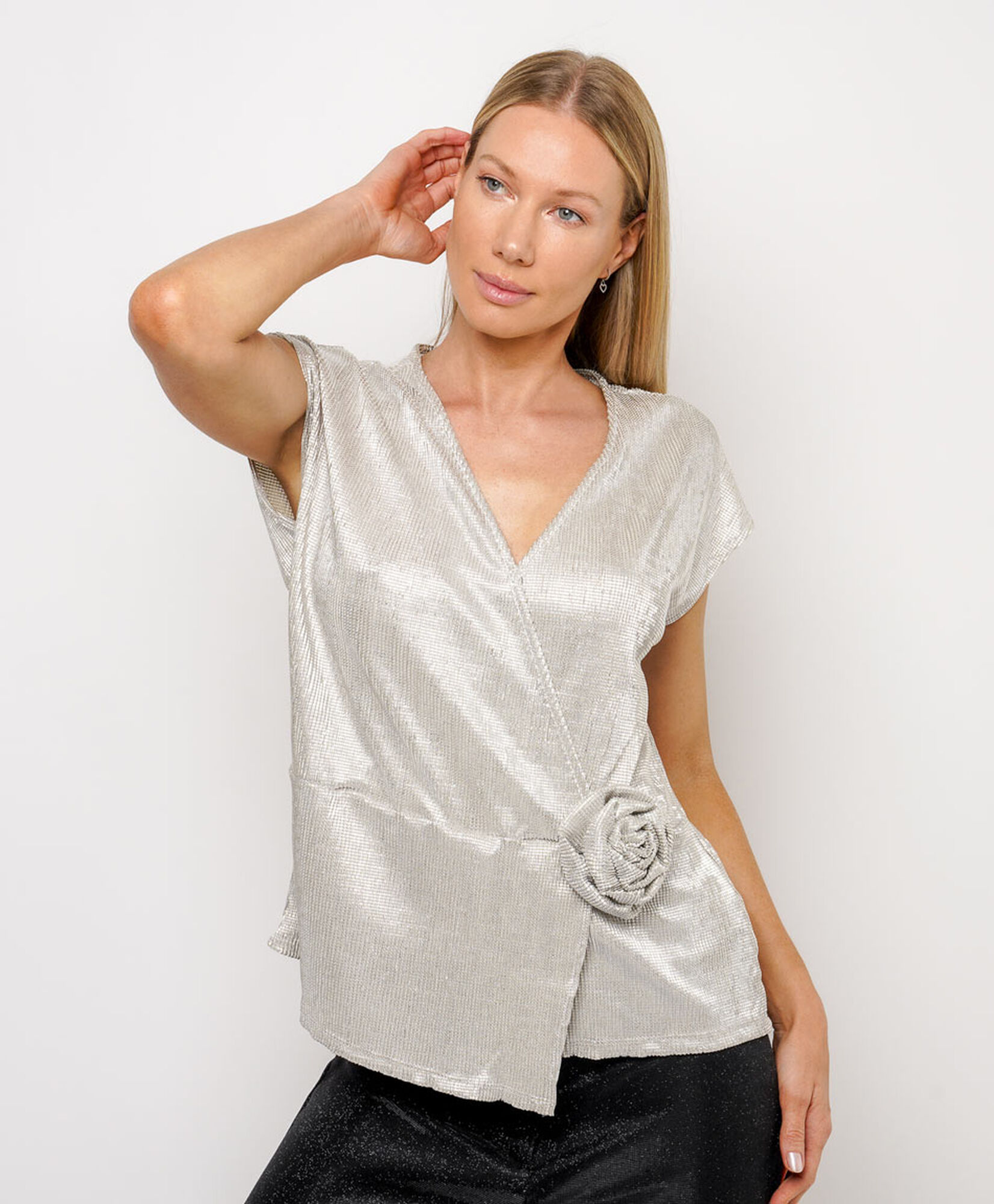 Polera mujer detalle cruzado Polera mujer detalle cruzado