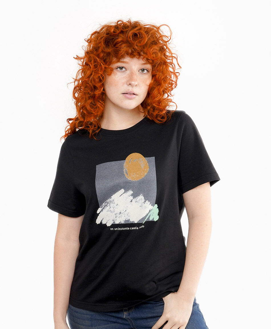 Polera mujer estampado soleado