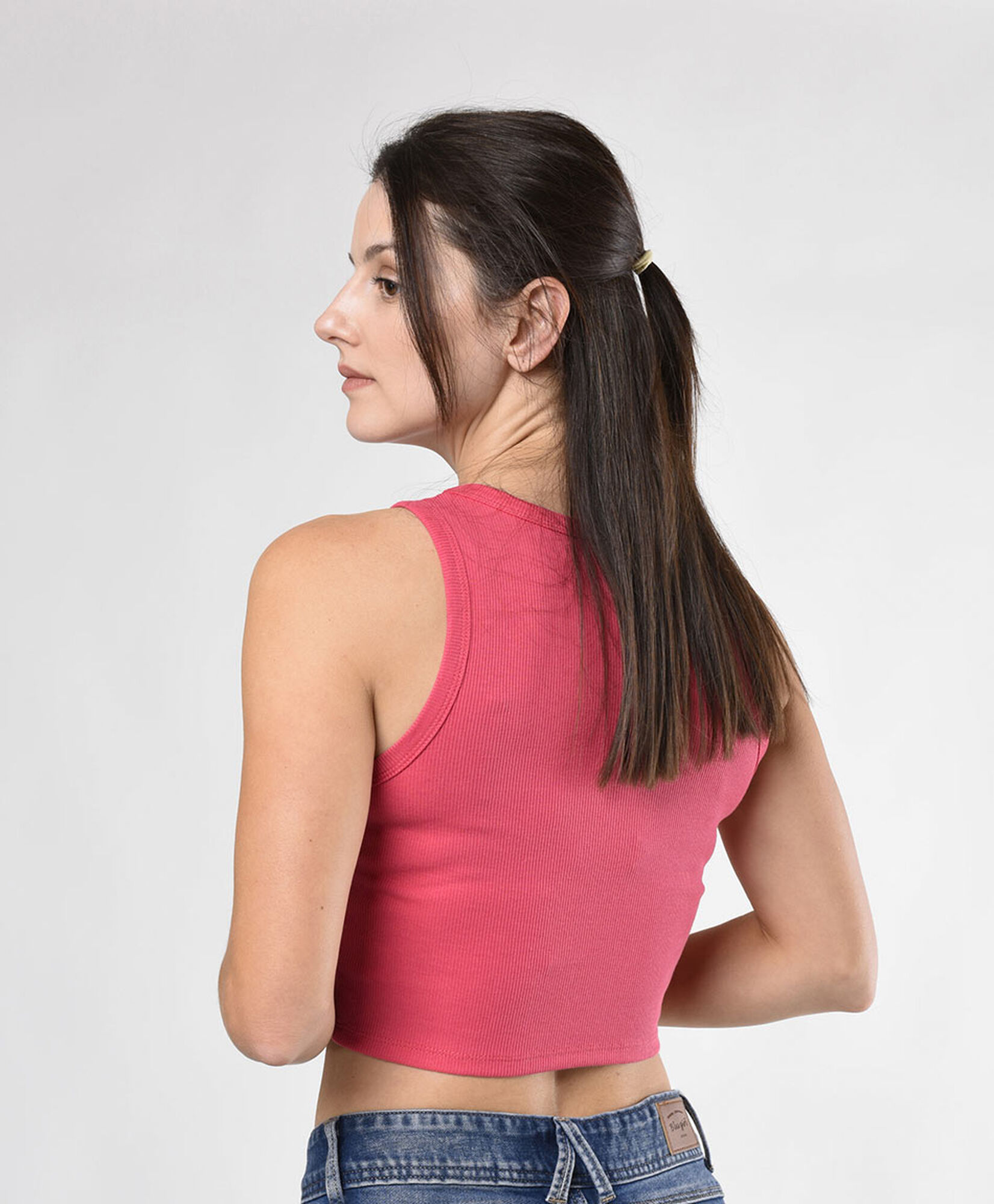 Polera mujer crop rosa Polera mujer crop rosa