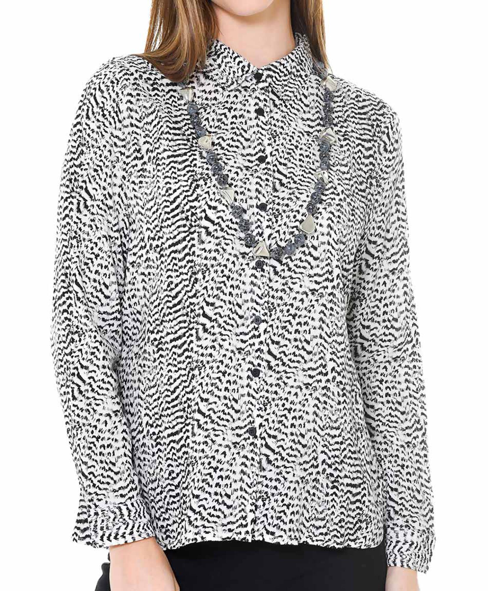 Blusa brillos y estampado Blusa brillos y estampado
