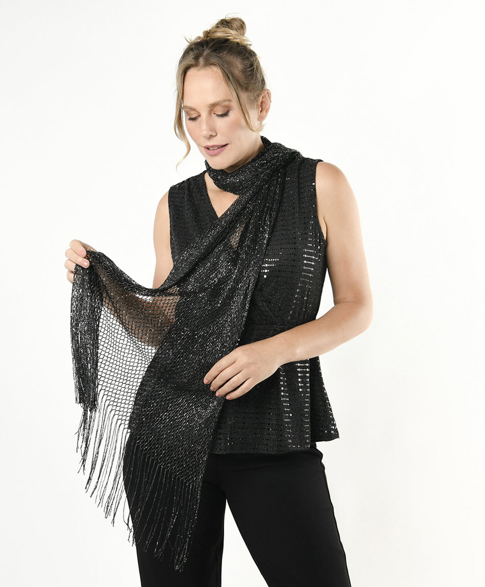 Pañuelo mujer malla brillante Pañuelo mujer malla brillante