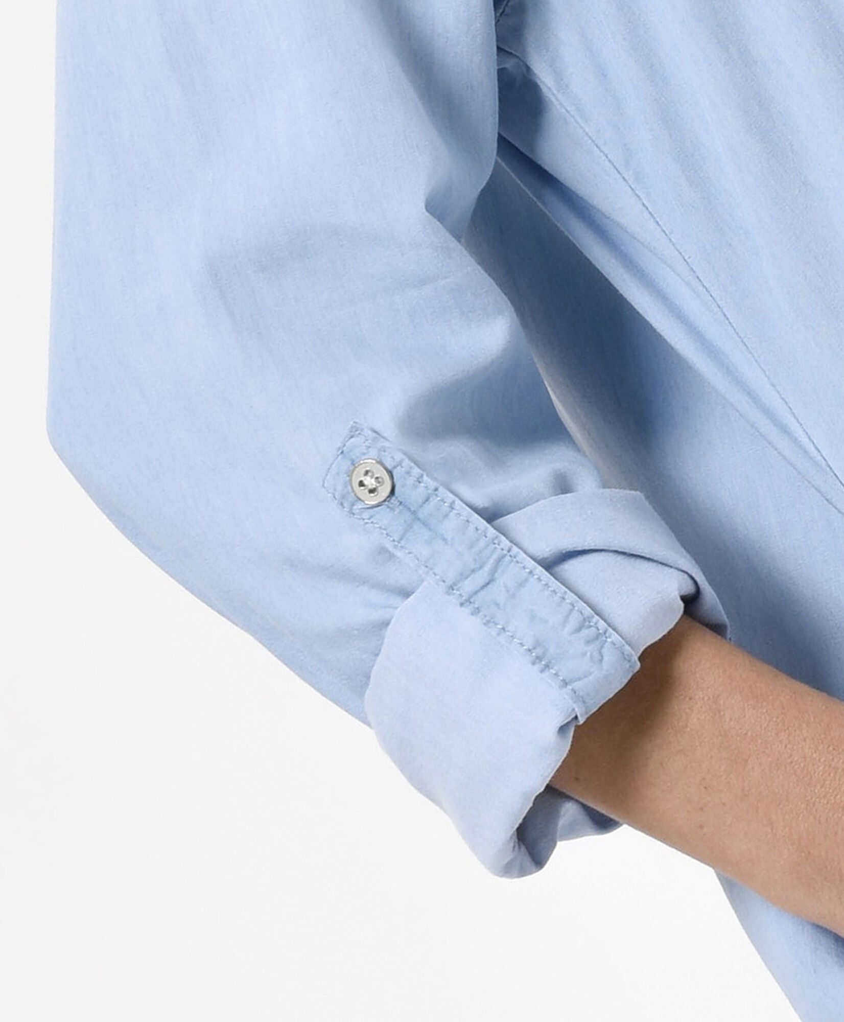 Blusón mujer denim botones y bolsillos Blusón mujer denim botones y bolsillos