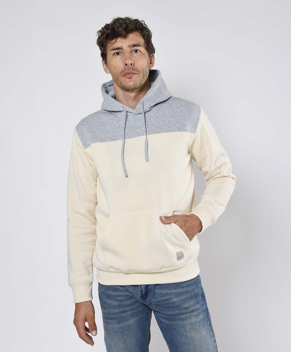 Poler&oacute;n hombre liso bicolor