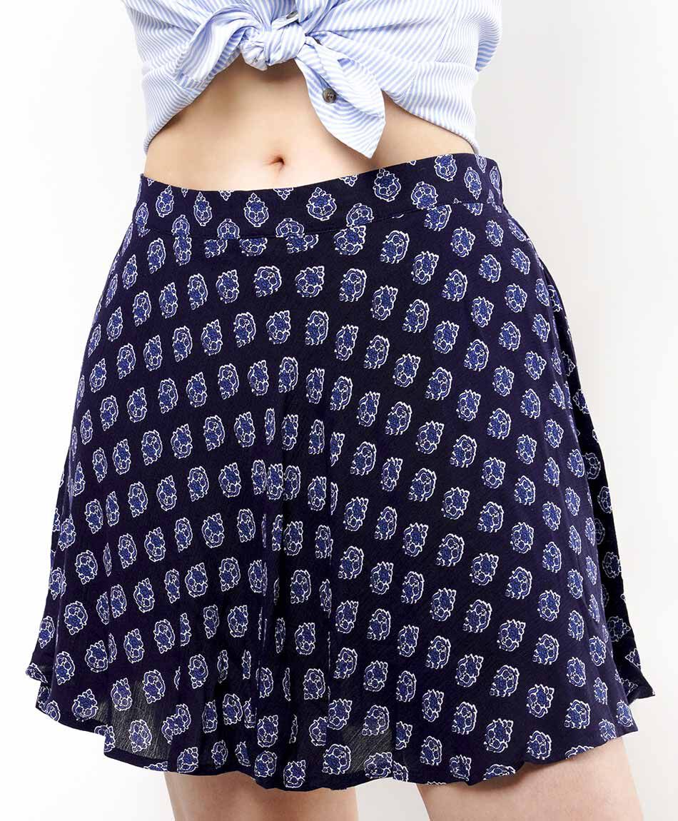 Falda mujer short print flor