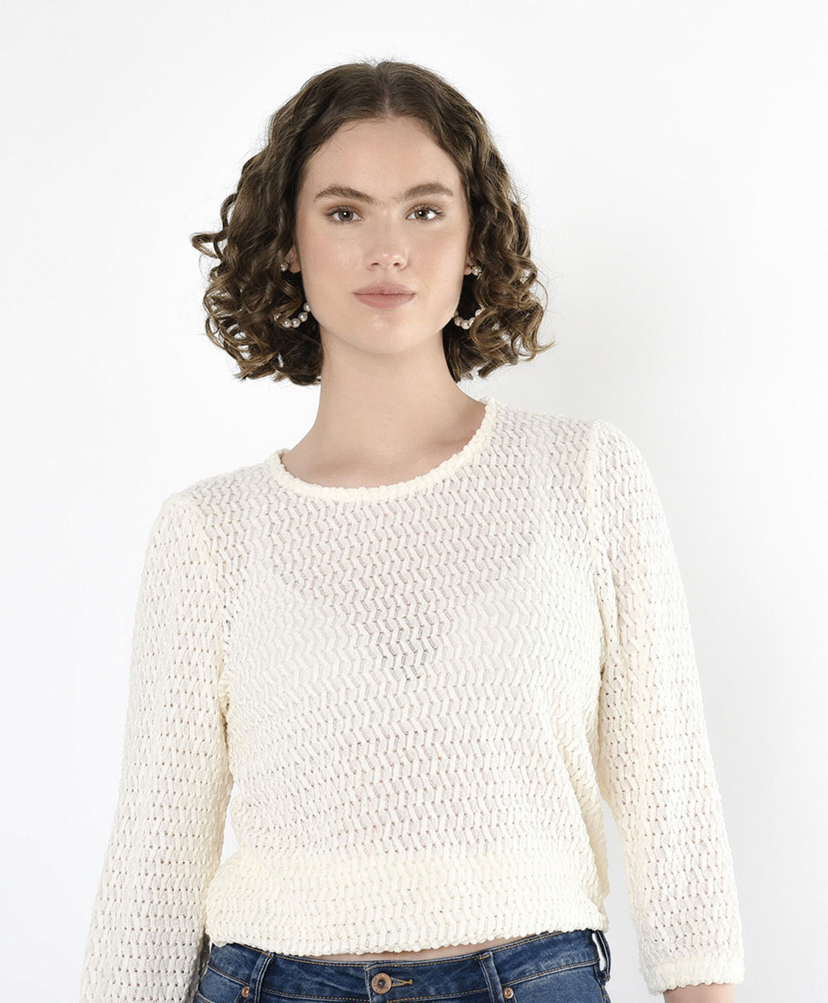 Polera mujer calada corta Polera mujer calada corta