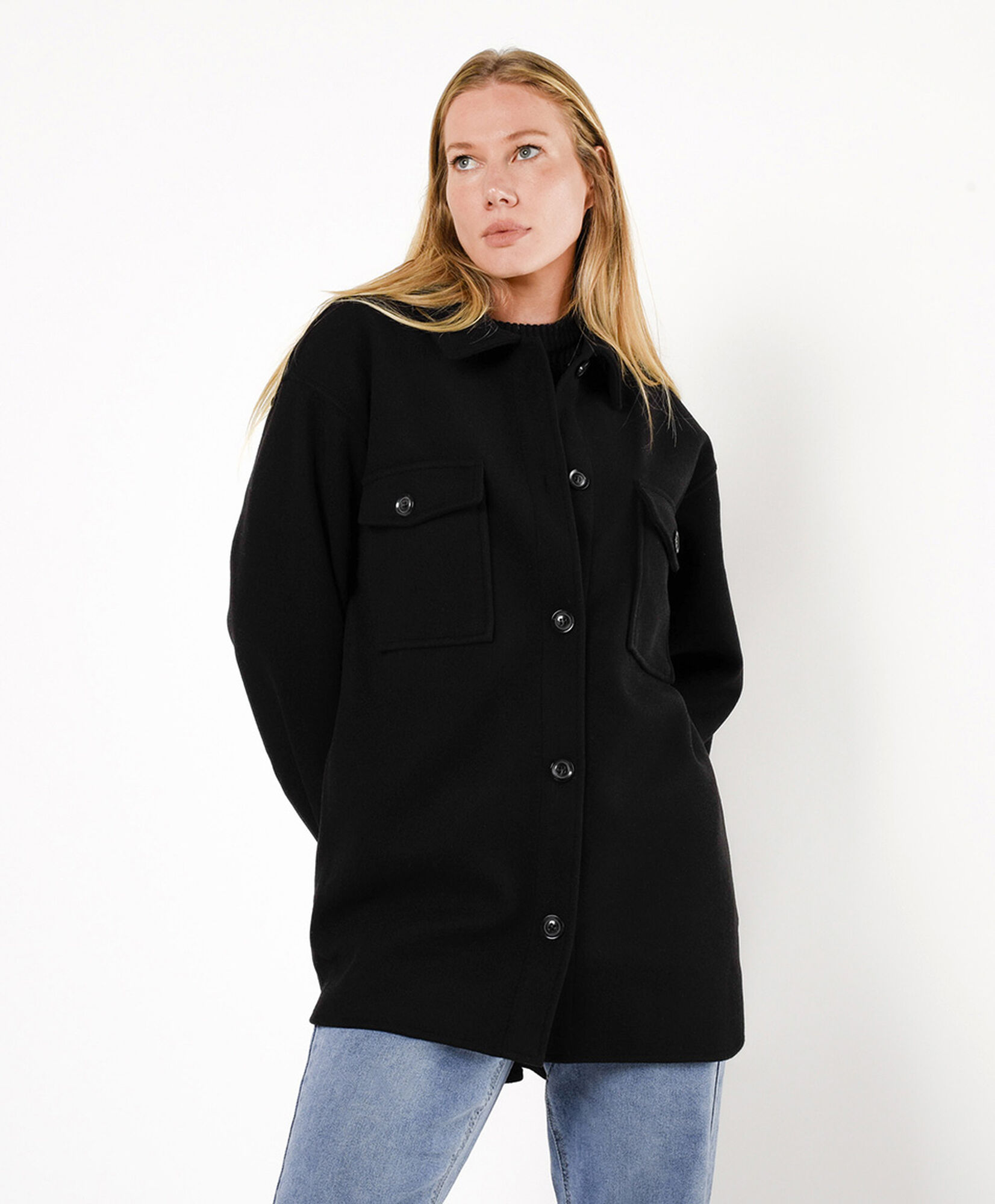 Chaqueta mujer estilo leñadora negra Chaqueta mujer estilo leñadora negra