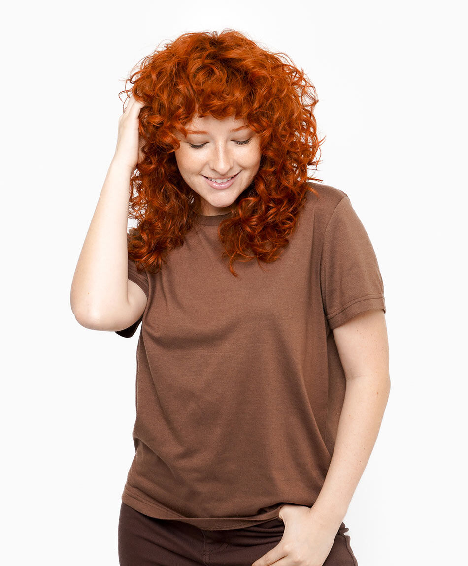 Polera mujer b&aacute;sica caf&eacute;