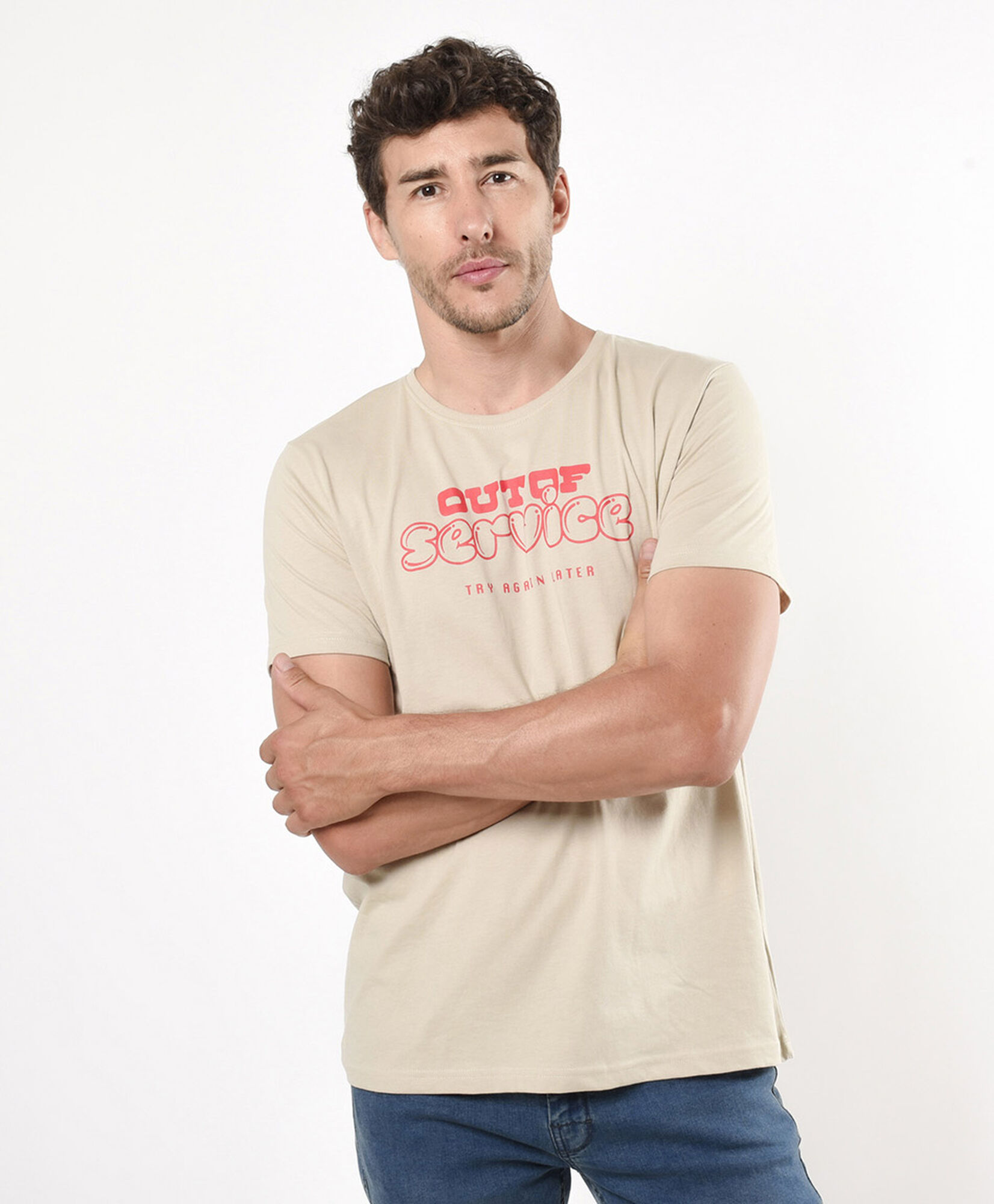 Polera hombre estampado frase Polera hombre estampado frase