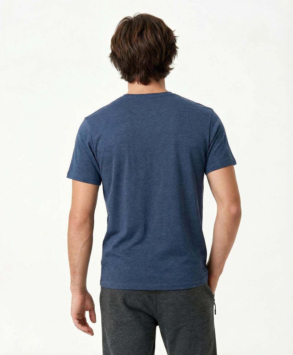 Polera deportiva hombre aleta marina