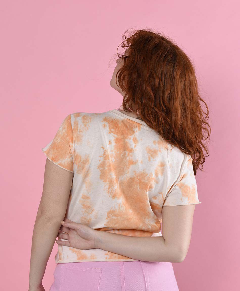 Polera manga corta cuello redondo