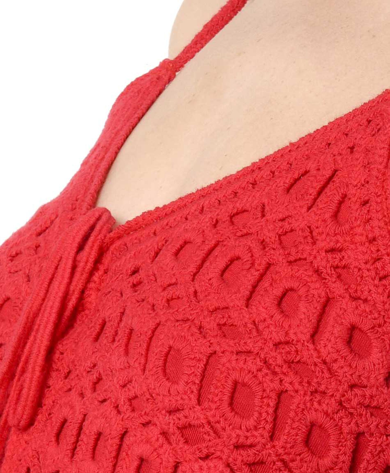 Blusa mujer estilo crochet roja Blusa mujer estilo crochet roja