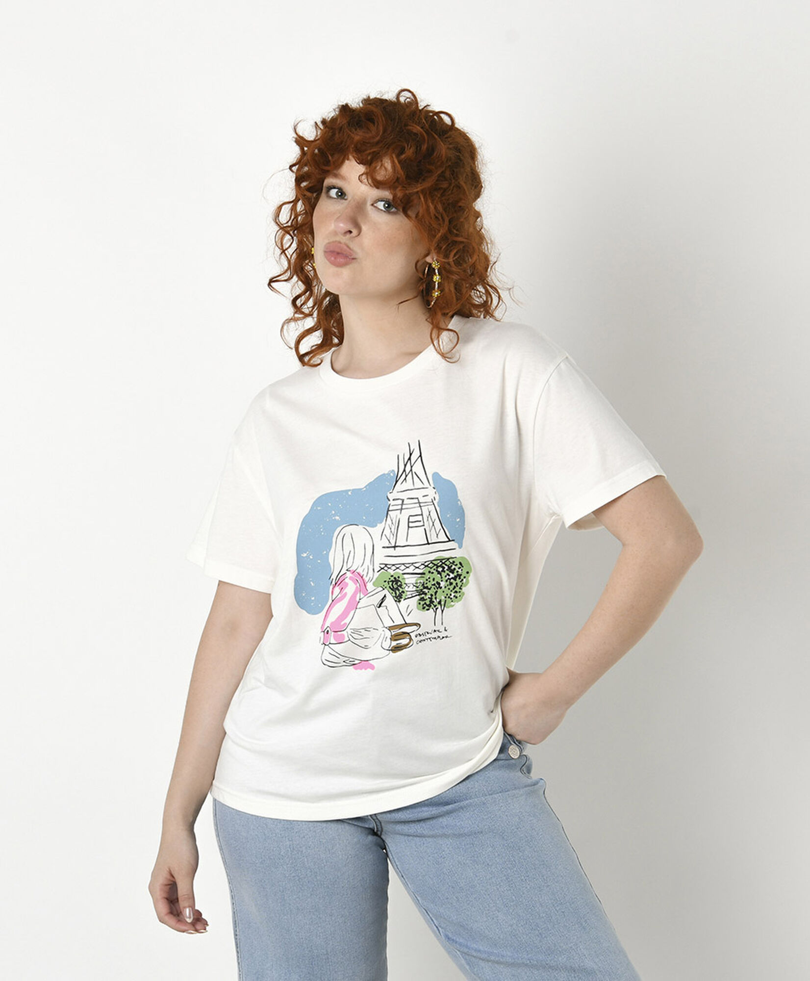 Polera mujer estampado paris Polera mujer estampado paris