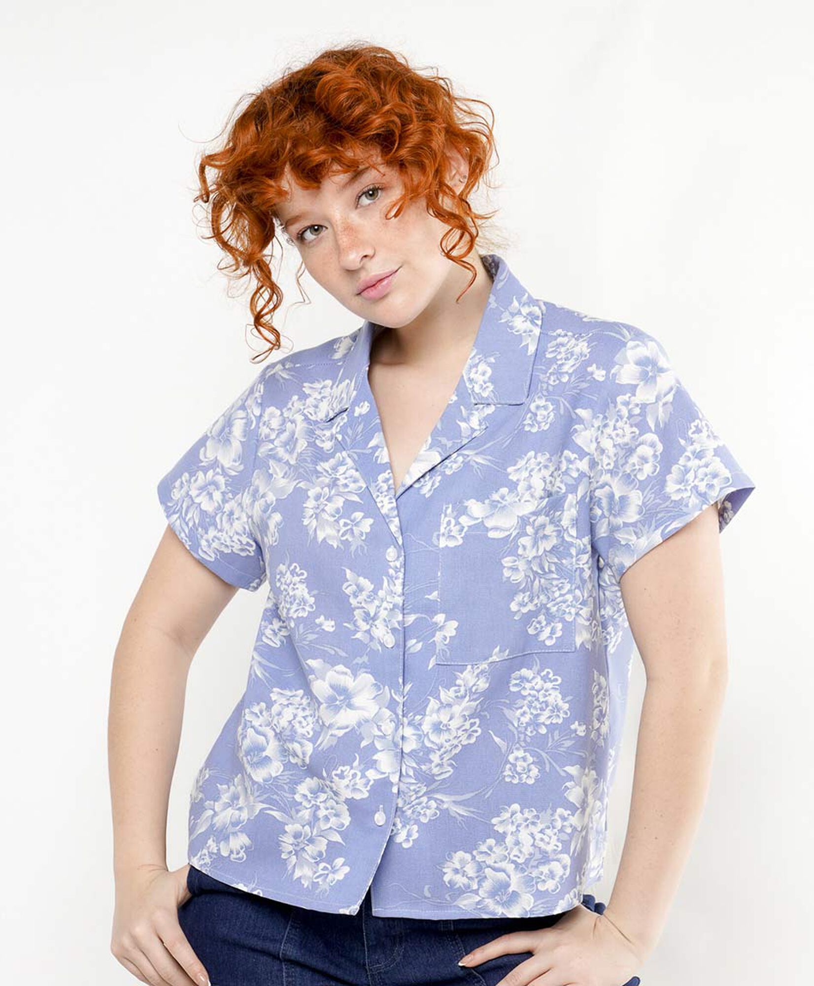Blusa mujer lino flores Blusa mujer lino flores