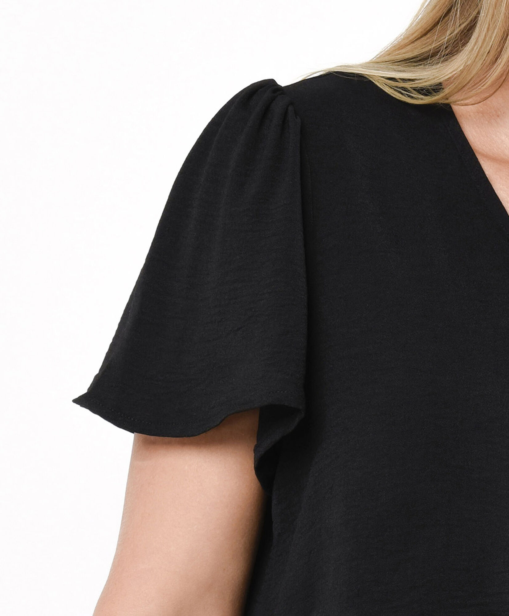 Blusa mujer manga vuelo black Blusa mujer manga vuelo black