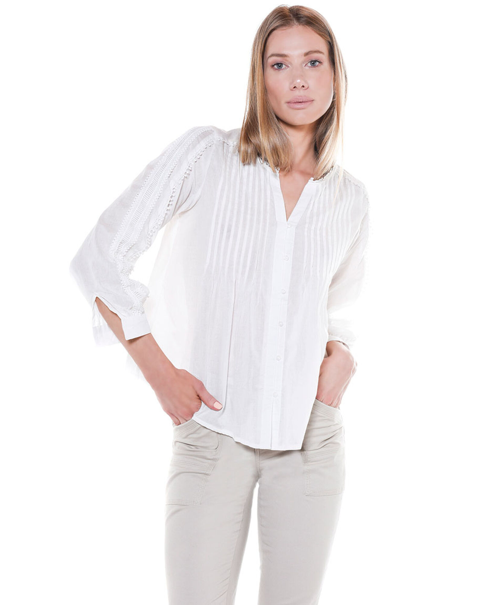 Blusa jacquard alforzas Blusa jacquard alforzas