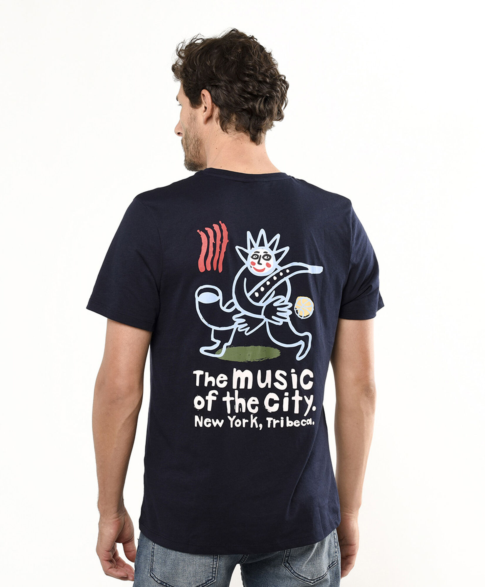 Polera hombre doble estampado music Polera hombre doble estampado music