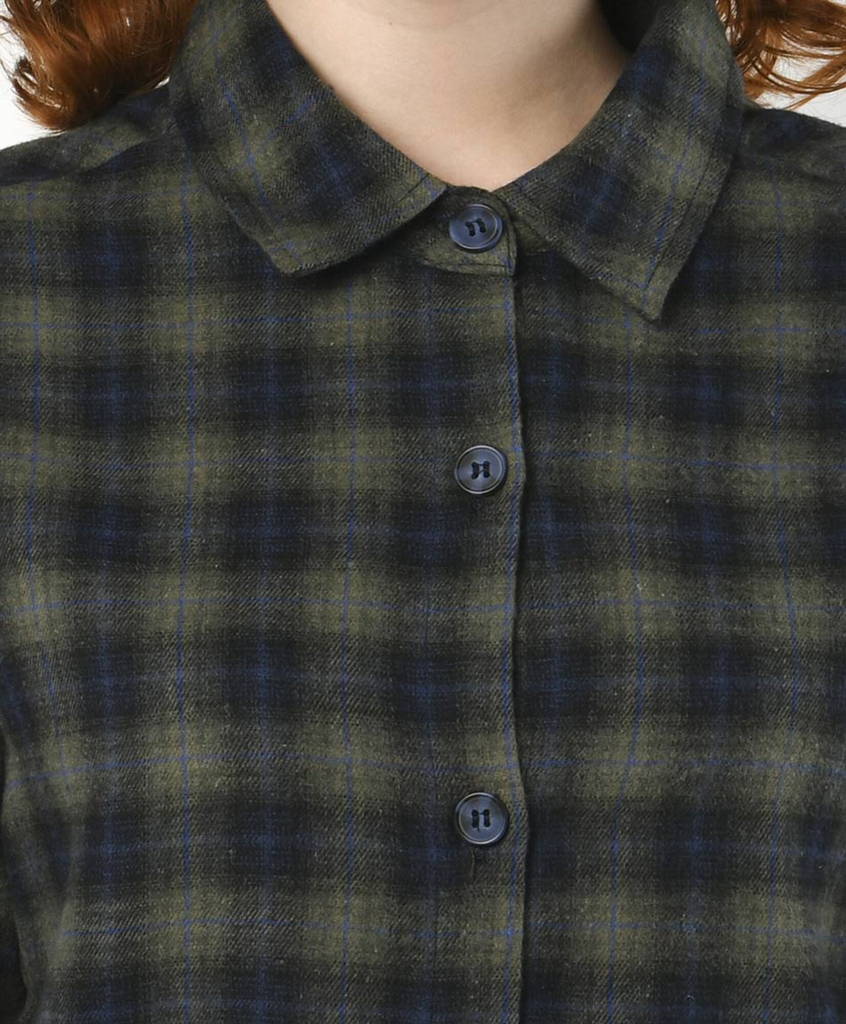 Blusa mujer escocesa verde Blusa mujer escocesa verde