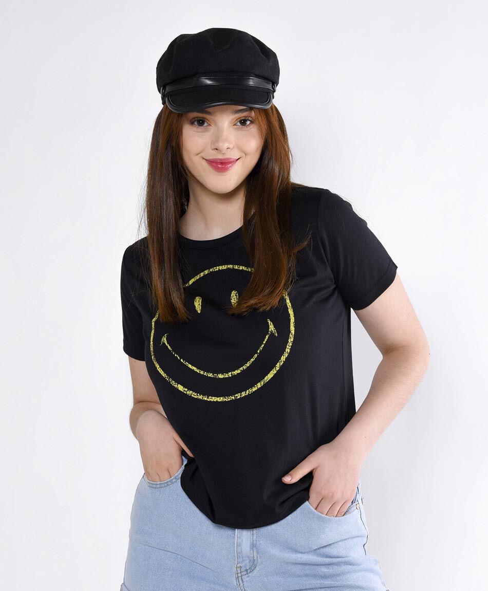 Polera manga corta cuello redondo