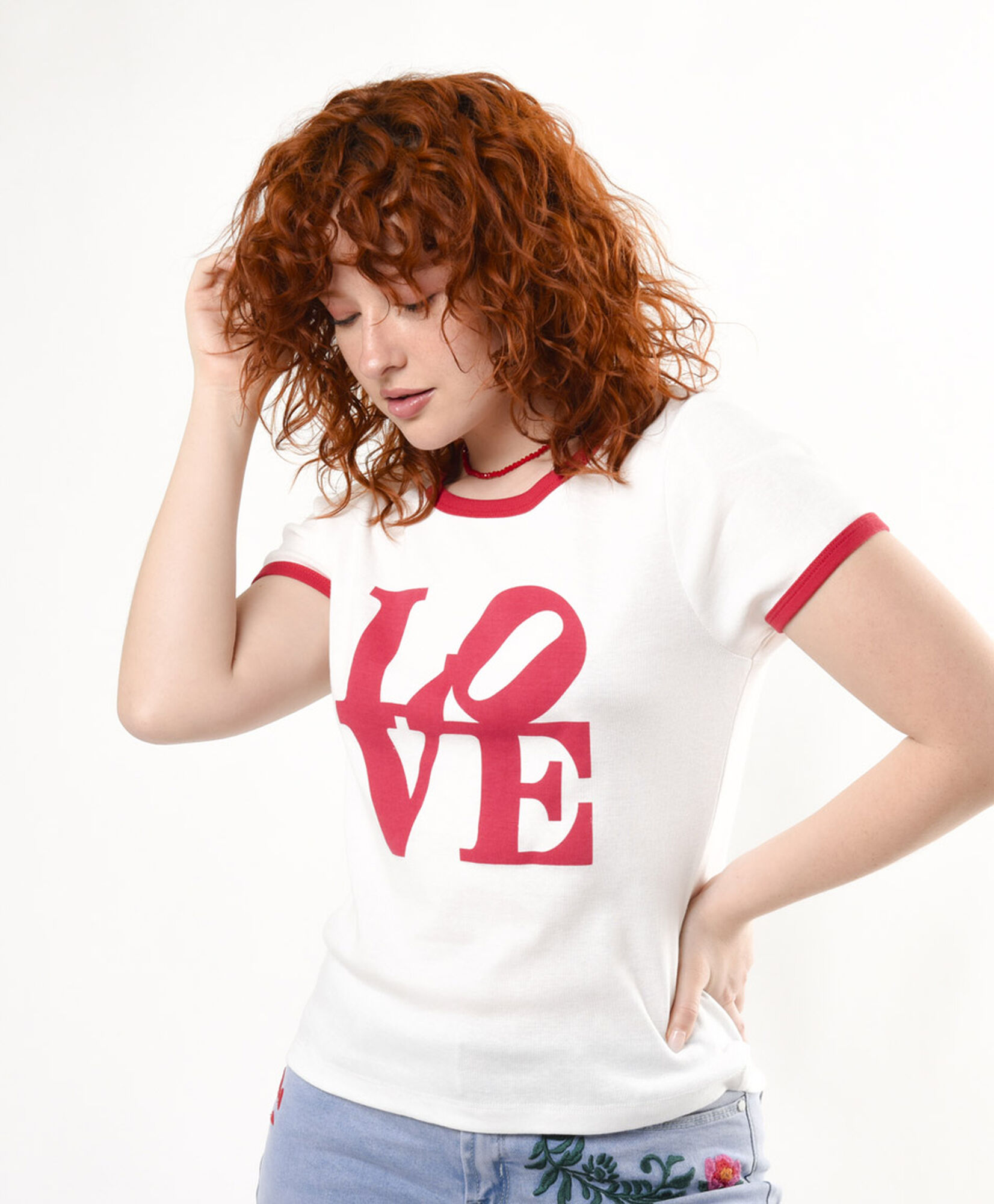 Polera mujer love bicolor Polera mujer love bicolor