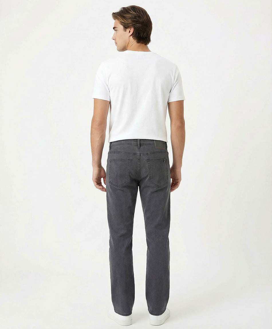 Jeans hombre gris straight
