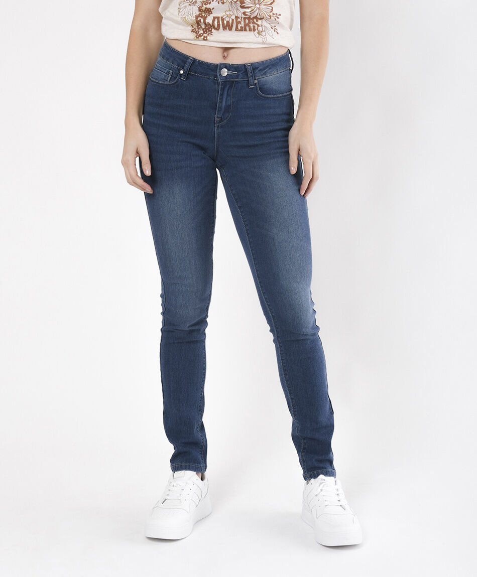 Jeans mujer desgastes skinny fit