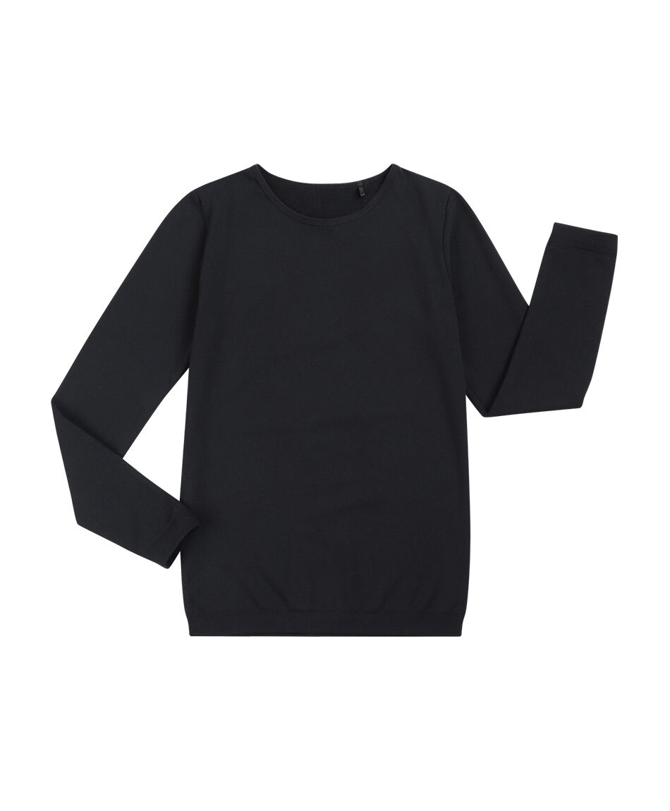 Camiseta mujer polar lisa black