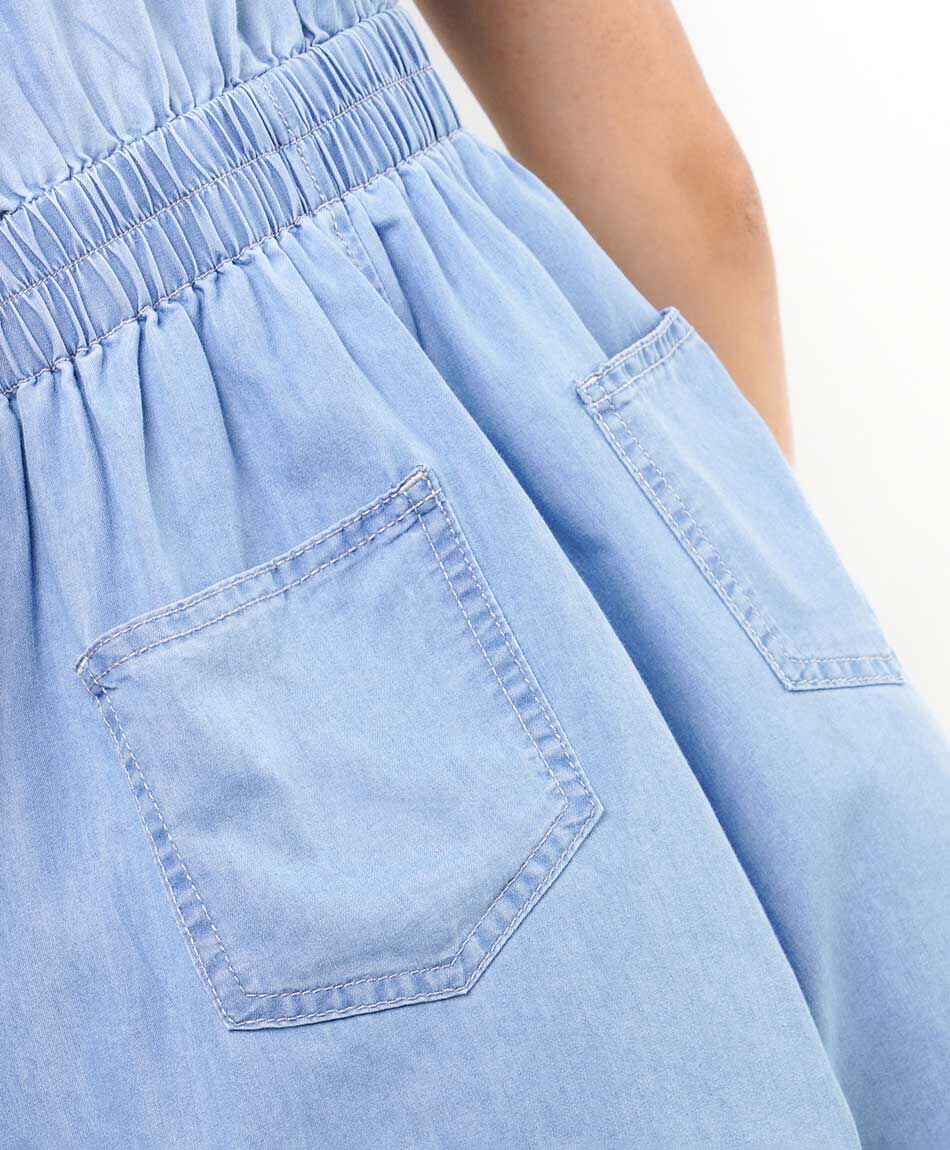 Enterito mujer tencel bolsillos