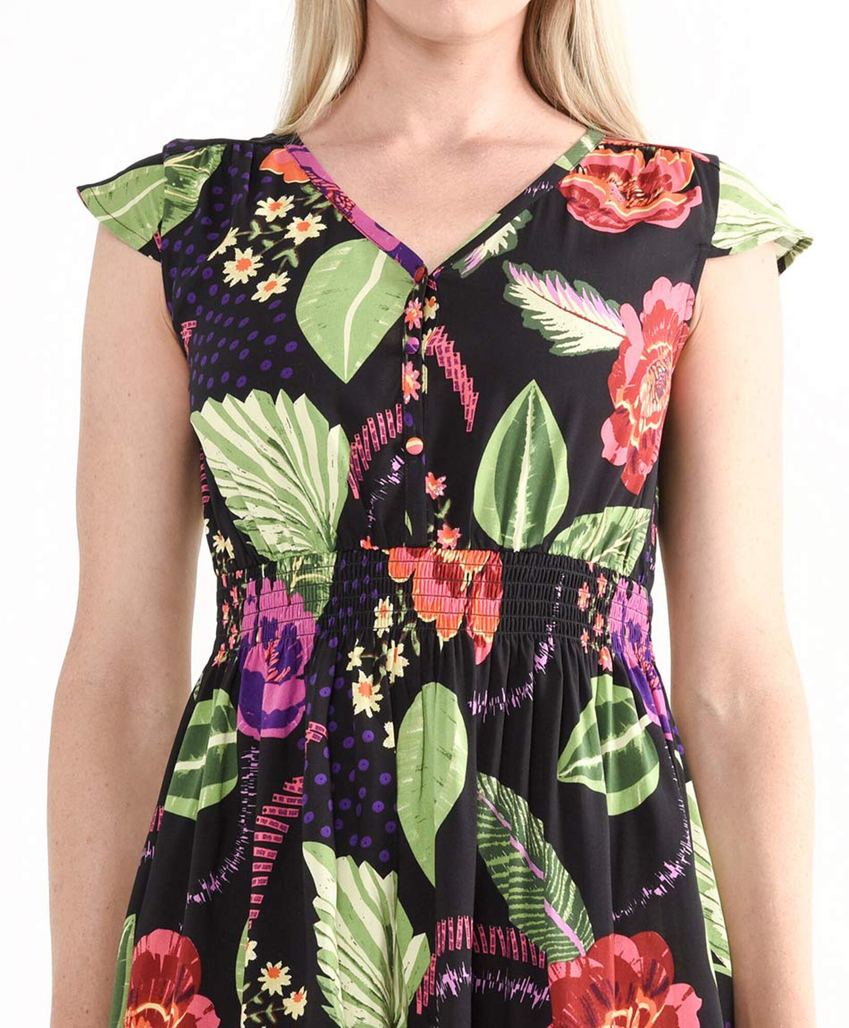 Vestido mujer print hojas Vestido mujer print hojas