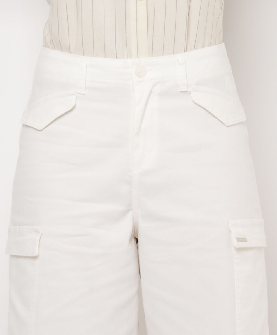 Bermuda mujer blanca cargo