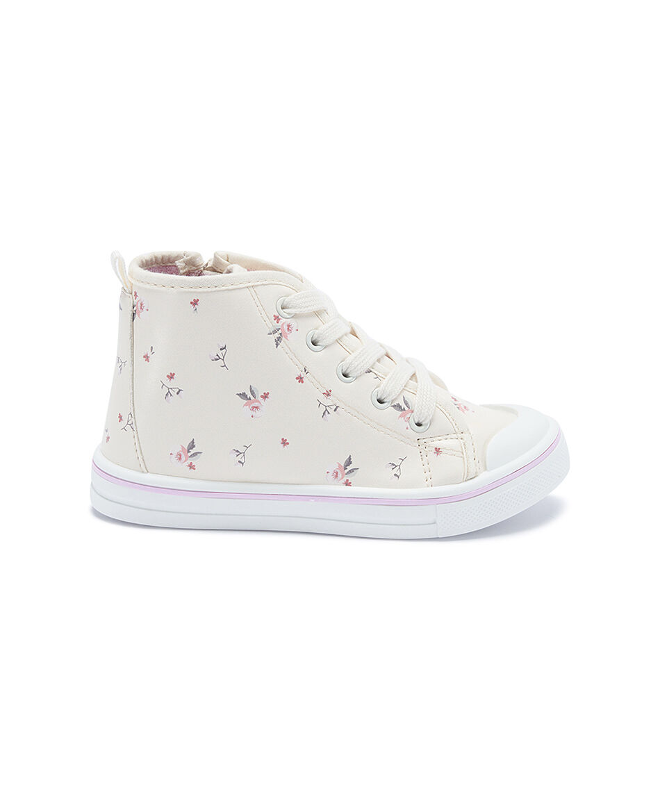 Zapatilla infantil (23 a 28) dise&ntilde;o florcitas