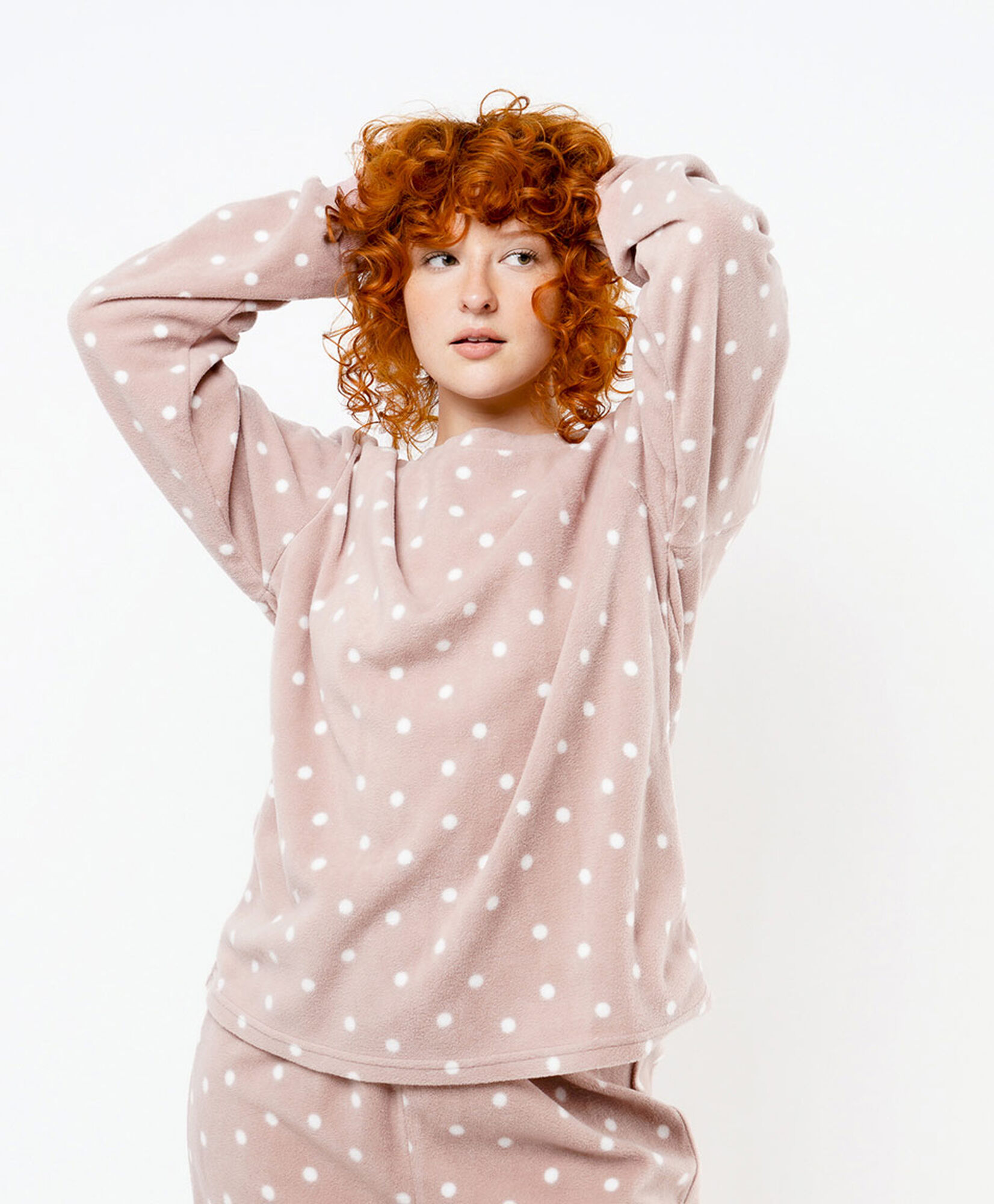 Pijama mujer micropolar puntos rosado Pijama mujer micropolar puntos rosado