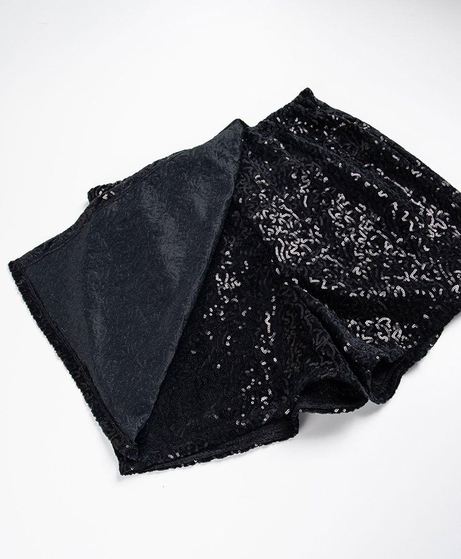Mini falda mujer short brillos