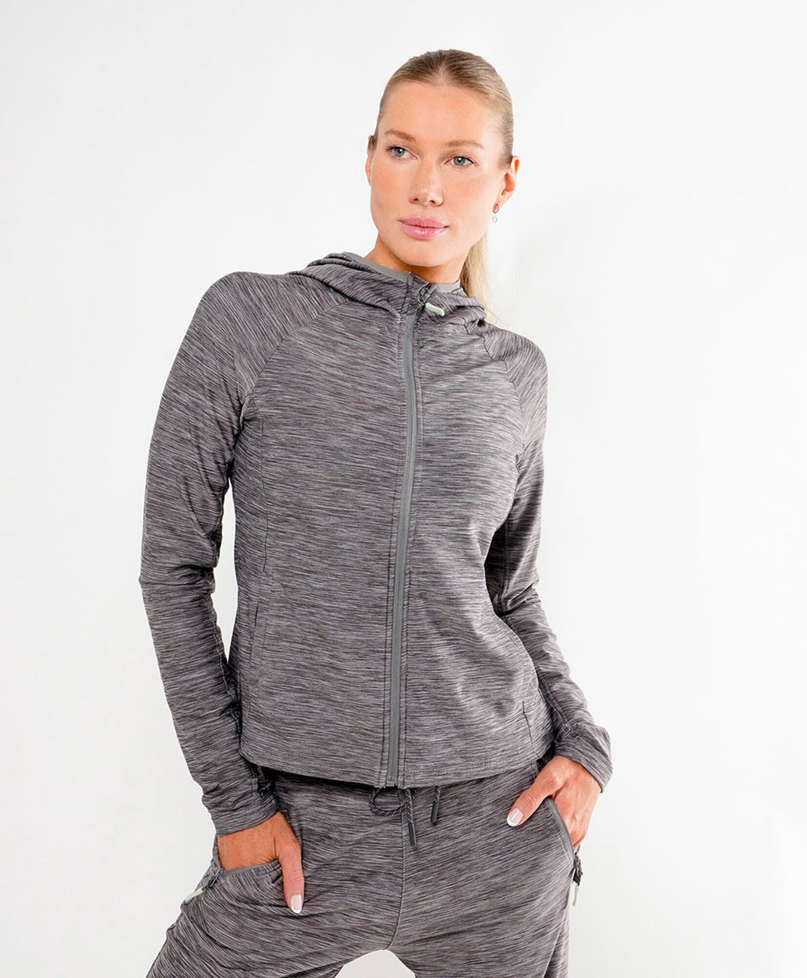 Polerón deportivo mujer melange Polerón deportivo mujer melange