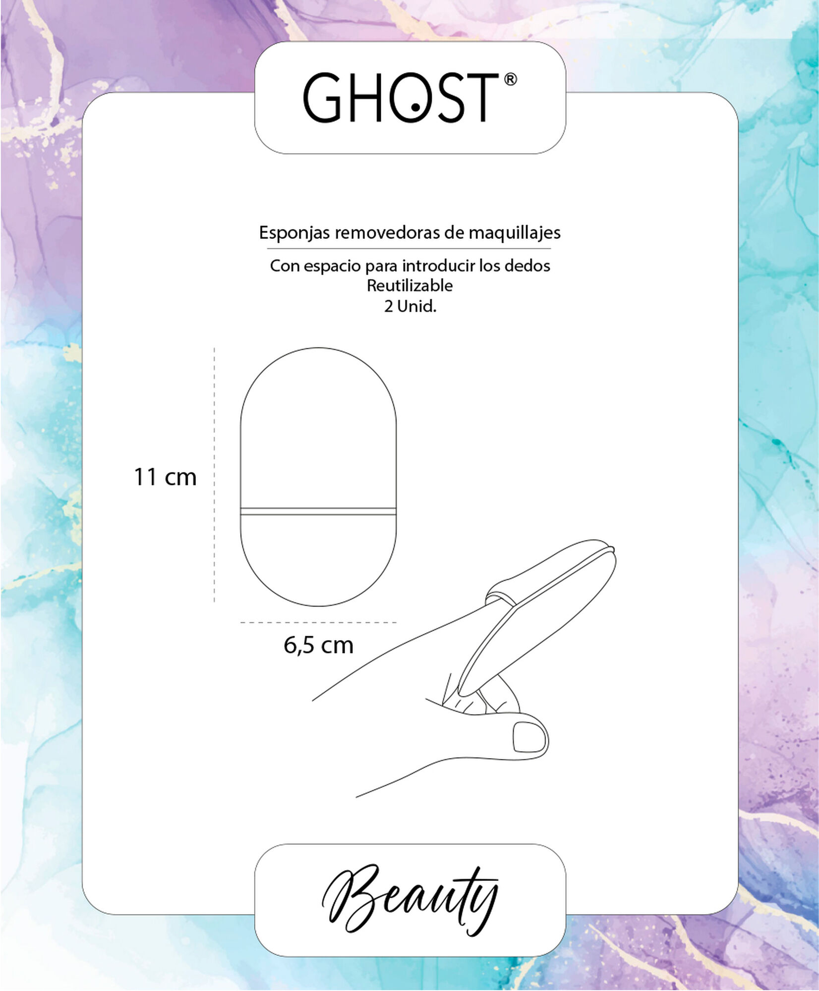 Set 2 esponjas removedoras de maquillaje Set 2 esponjas removedoras de maquillaje