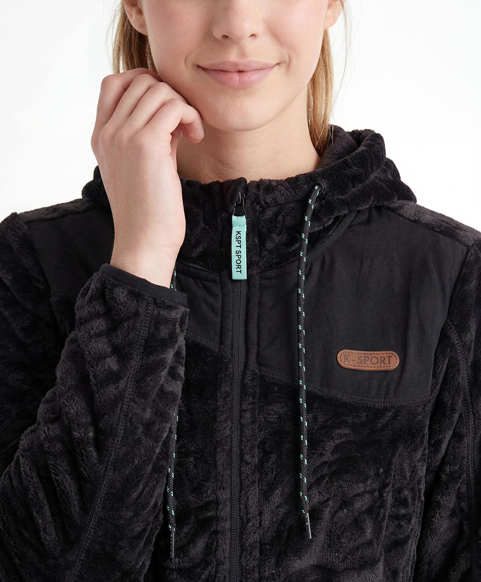 Polar deportivo mujer textura negro
