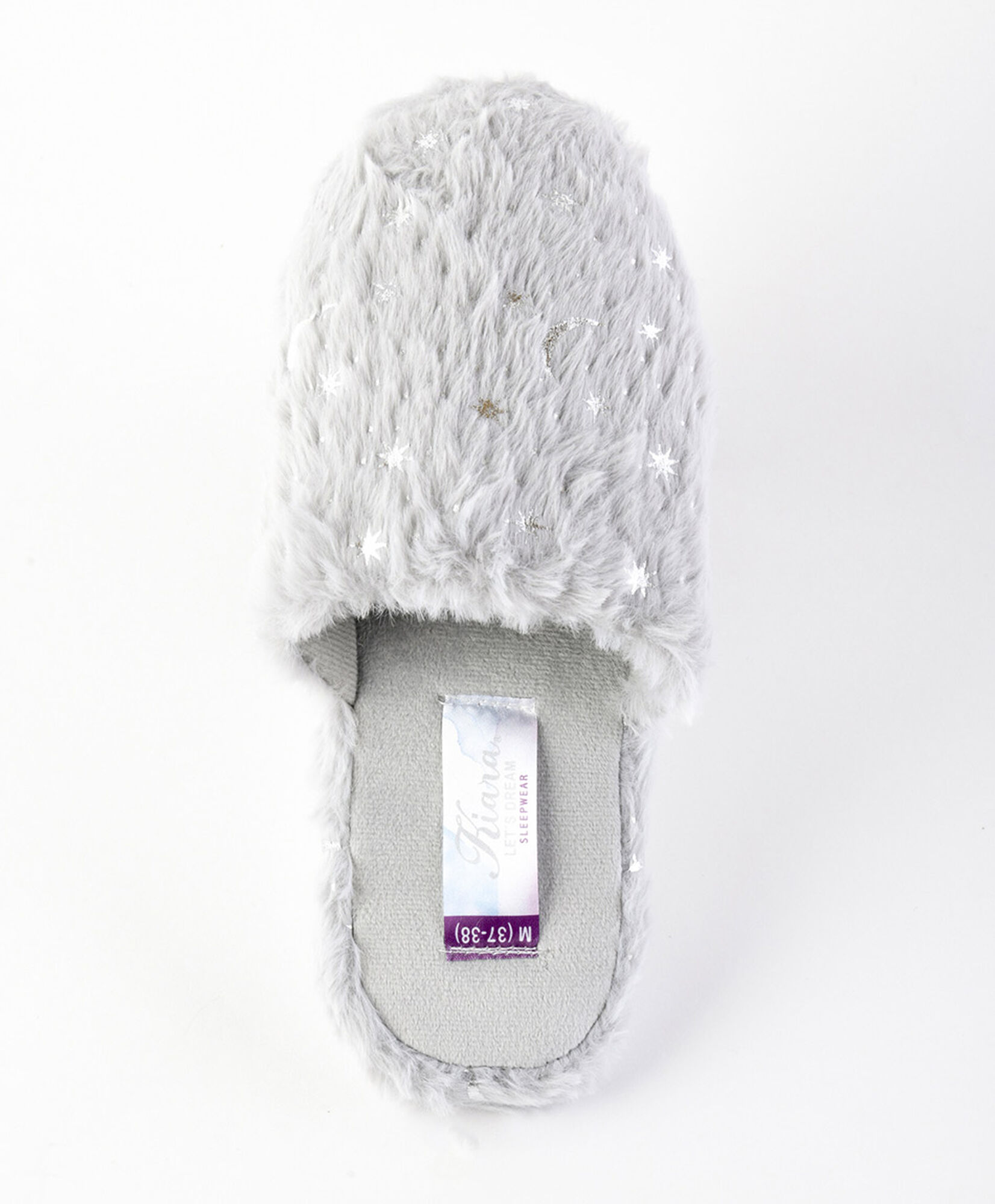 Pantufla mujer coral brillos gris Pantufla mujer coral brillos gris