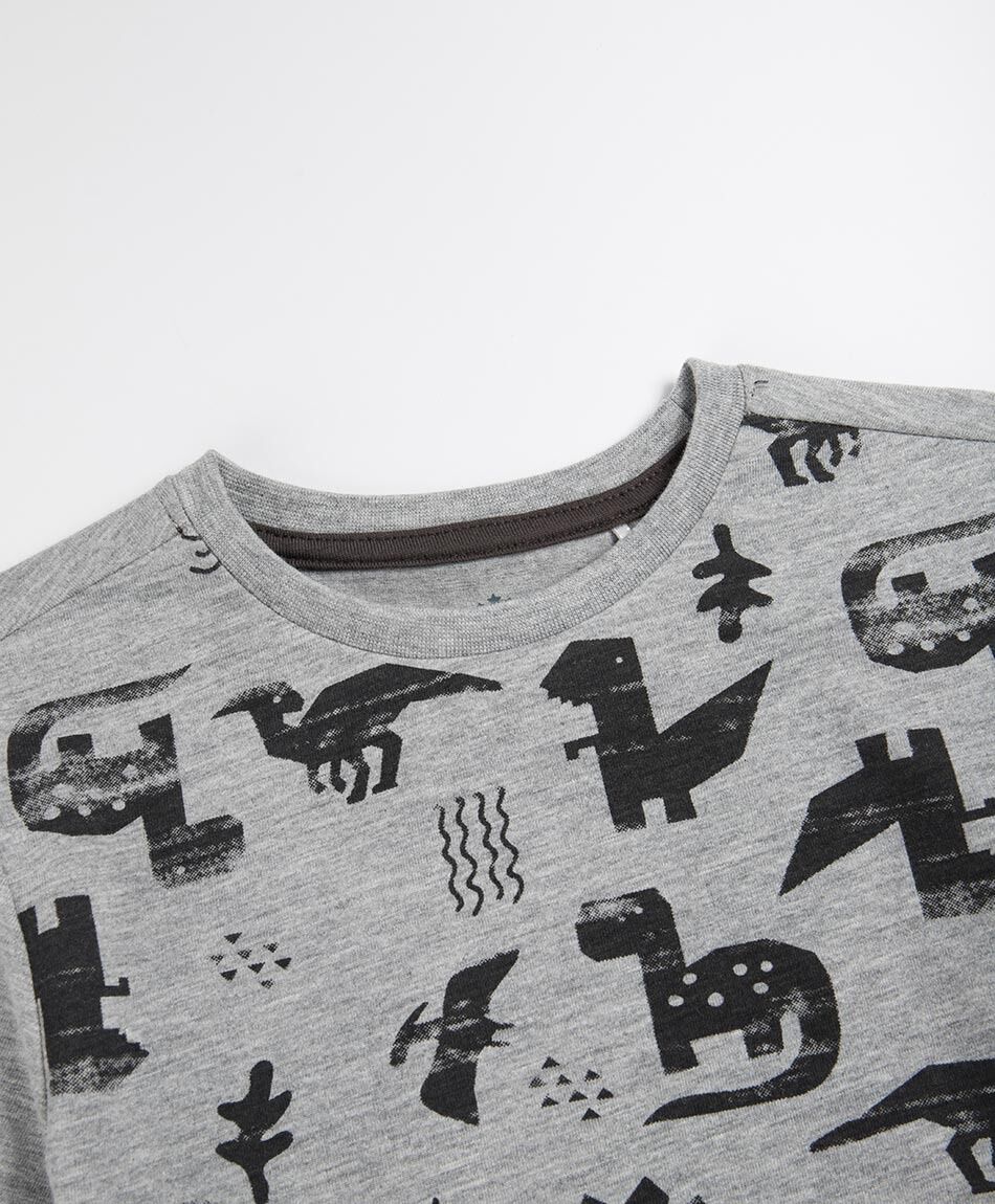 Polera beb&eacute; manga larga dinosaurios