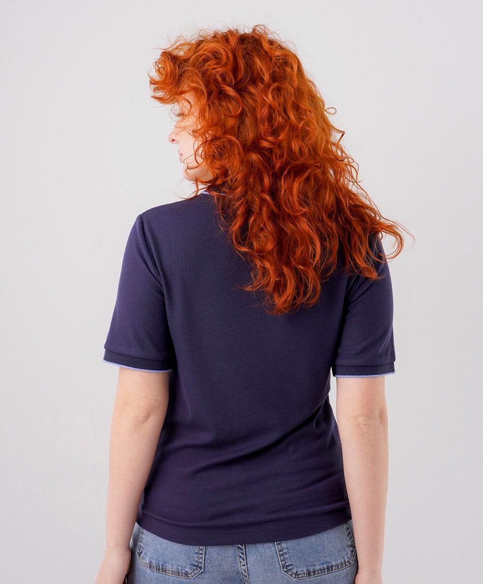 Polera mujer polo botones