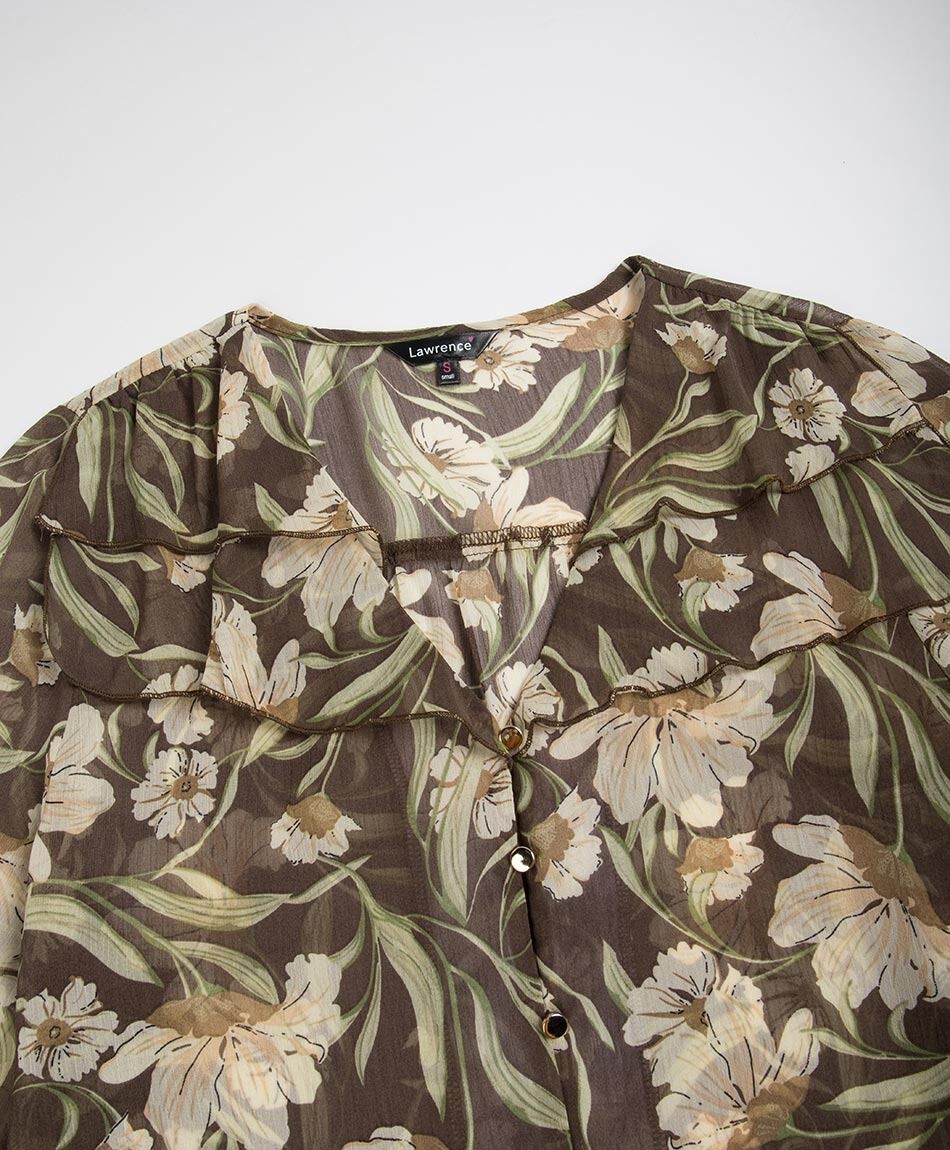 Blusa mujer chiffon flores