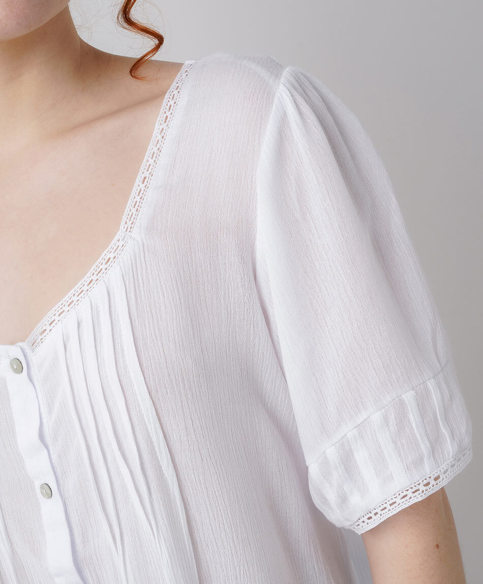 Blusa mujer rom&aacute;ntica botones