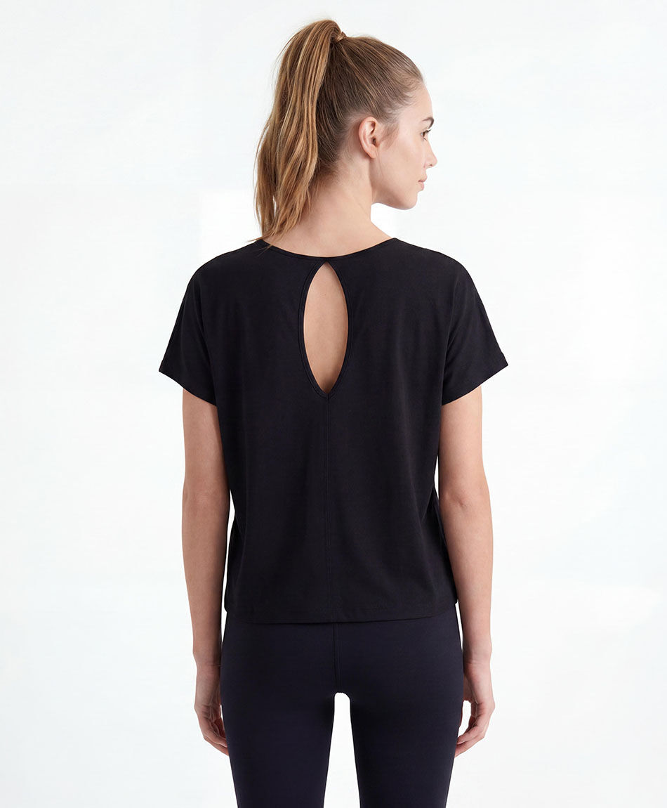 Polera deportiva mujer cuadro print