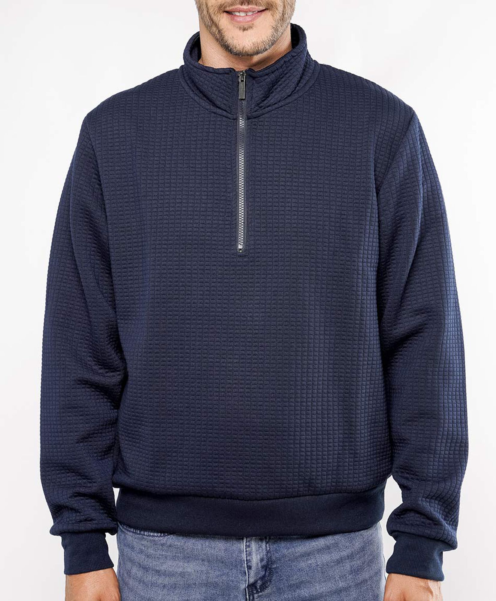 Sweater hombre medio cierre liso Sweater hombre medio cierre liso