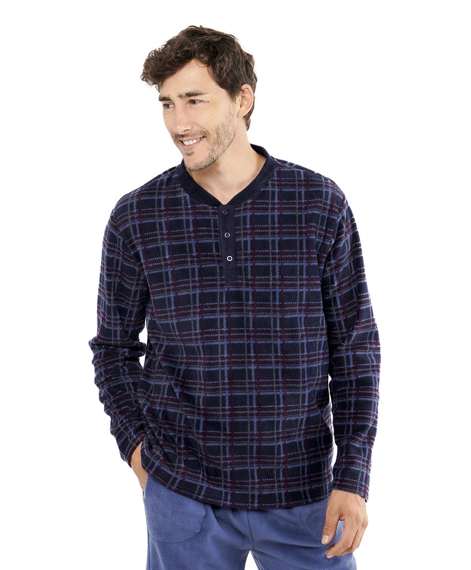 Pijama hombre polar cuadros Pijama hombre polar cuadros