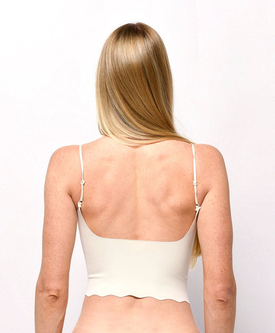 Bralette mujer encajes pretina larga