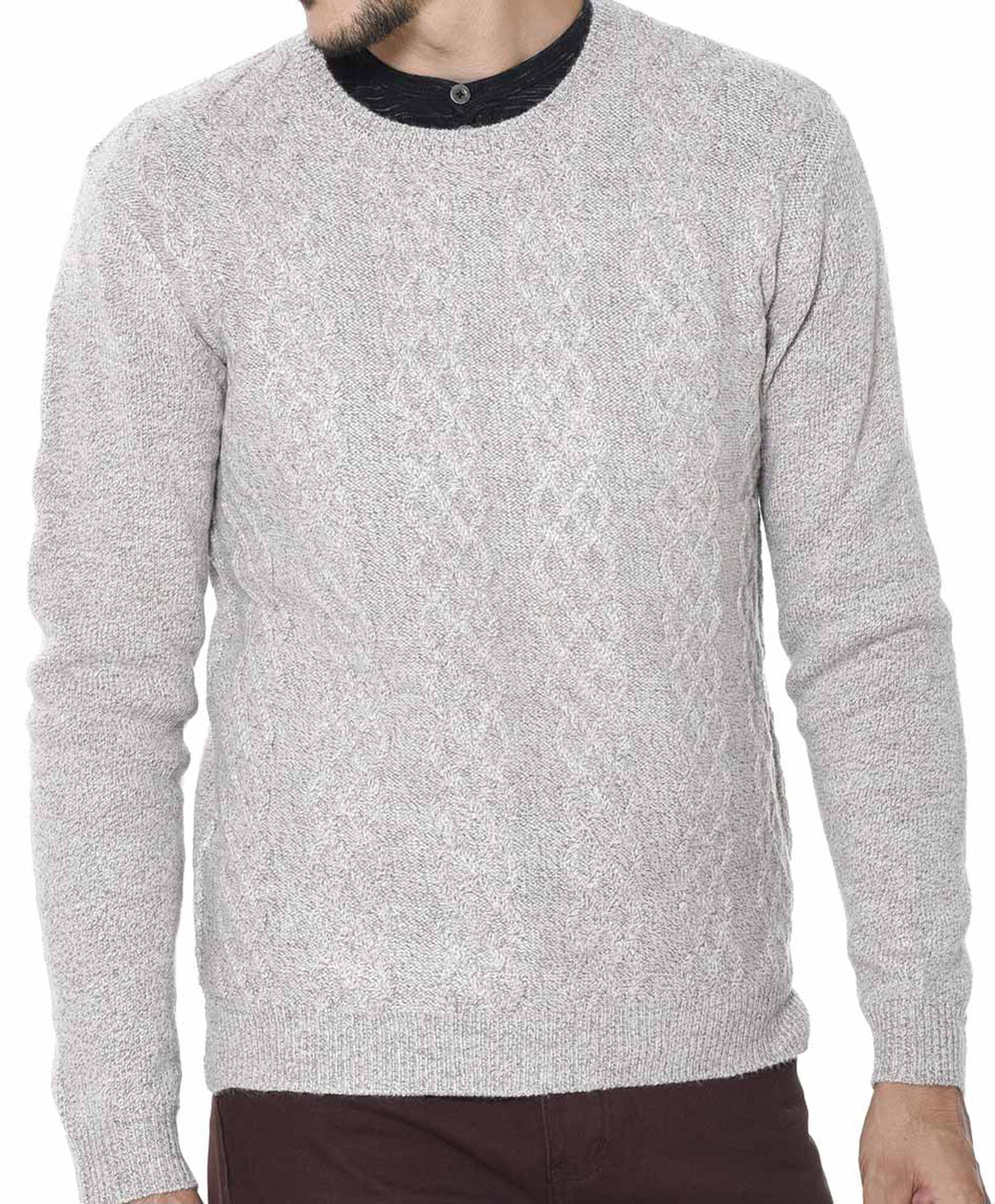 Sweater cuello redondo melange Sweater cuello redondo melange